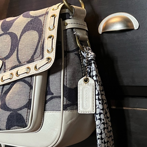 AUTHENTIC COACH RESORT DENIM HANDBAG - Picture 2 of 15